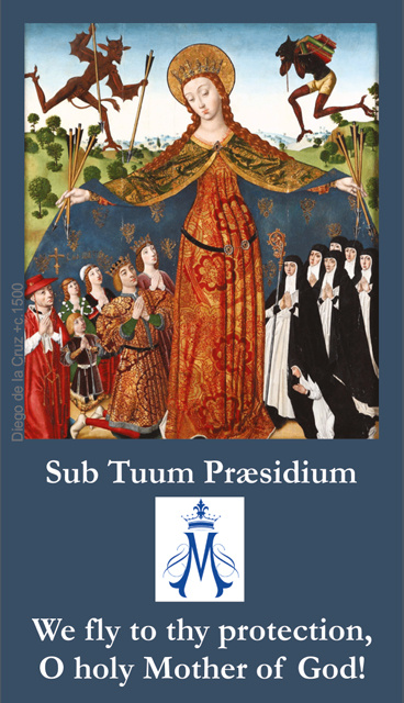 Sub Tuum Praesidium Prayer Card